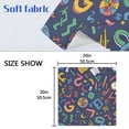 thumbnail image 3 of JSTEL Math Cartoon Colorful Cloth Napkins Set of 6, 20x20 Inch Washable and Reusable Napkin for Decoupage Dinner Party Everyday Use, 3 of 6