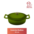 thumbnail image 2 of Cacerola Hierro Fundido Esmaltada Cocina Olla 4.74lts Zentra Verde, 2 of 4
