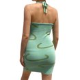 thumbnail image 3 of Kmbangi Halterneck Dress Summer Sleeveless Printed U-shaped Neck One-piece, 3 of 6