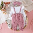 thumbnail image 5 of Newborn Infant Baby Girl Clothes Fall Winter Long Sleeve Bubble Romper Floral Bow One Piece Jumpsuit Cute Outfits Kaprioy Girls Clothes Fall Winter, 5 of 6