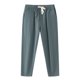 thumbnail image 1 of Pantalones retro de cintura baja con cordón para hombre - Imitación de algodón y lino, informales, bolsillos, para correr, 1 of 8