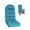 Peacock Blue, variant on Outdoor Highback Seat Cushion 43.3"*19.7" Waterproof UV Resistant Inlife Rocking Chair Seat Pad for Dining Chairs, Office, Restaurant