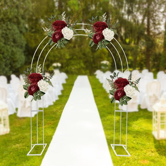 Metal Wedding Garden Arch Rack 8.53Ft Height Heavy Duty Backdrop Balloon Archway Holder
