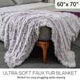 thumbnail image 5 of Cheer Collection Soft and Furry Long Shaggy Hair Throw Blanket, 5 of 5