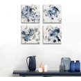 thumbnail image 4 of Blue Watercolor Flower Wall Art Pictures for Bedroom Wall Decor Kitchen Wall Art Blue Botanical Wall Art Bathroom Pictures for Wall Artwork for Home Walls Framed 14x14inch x4pcs, 4 of 6