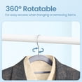 thumbnail image 5 of LEDREM 50-Pack Clothes Hangers, Plastic Hangers Non-Slip , Heavy-Duty Space-Saving, 360° Swivel Hook, for Coats,Pants, Light & Dark Gray, 5 of 8