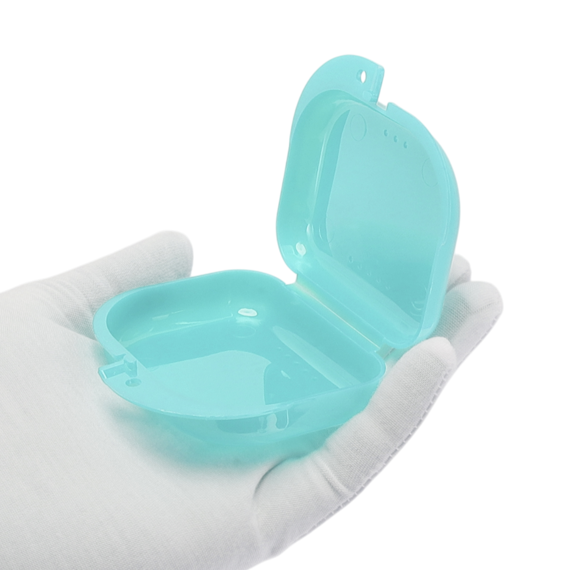 Unique Bargains Mini Braces Box with Brush 1 Set Light Blue