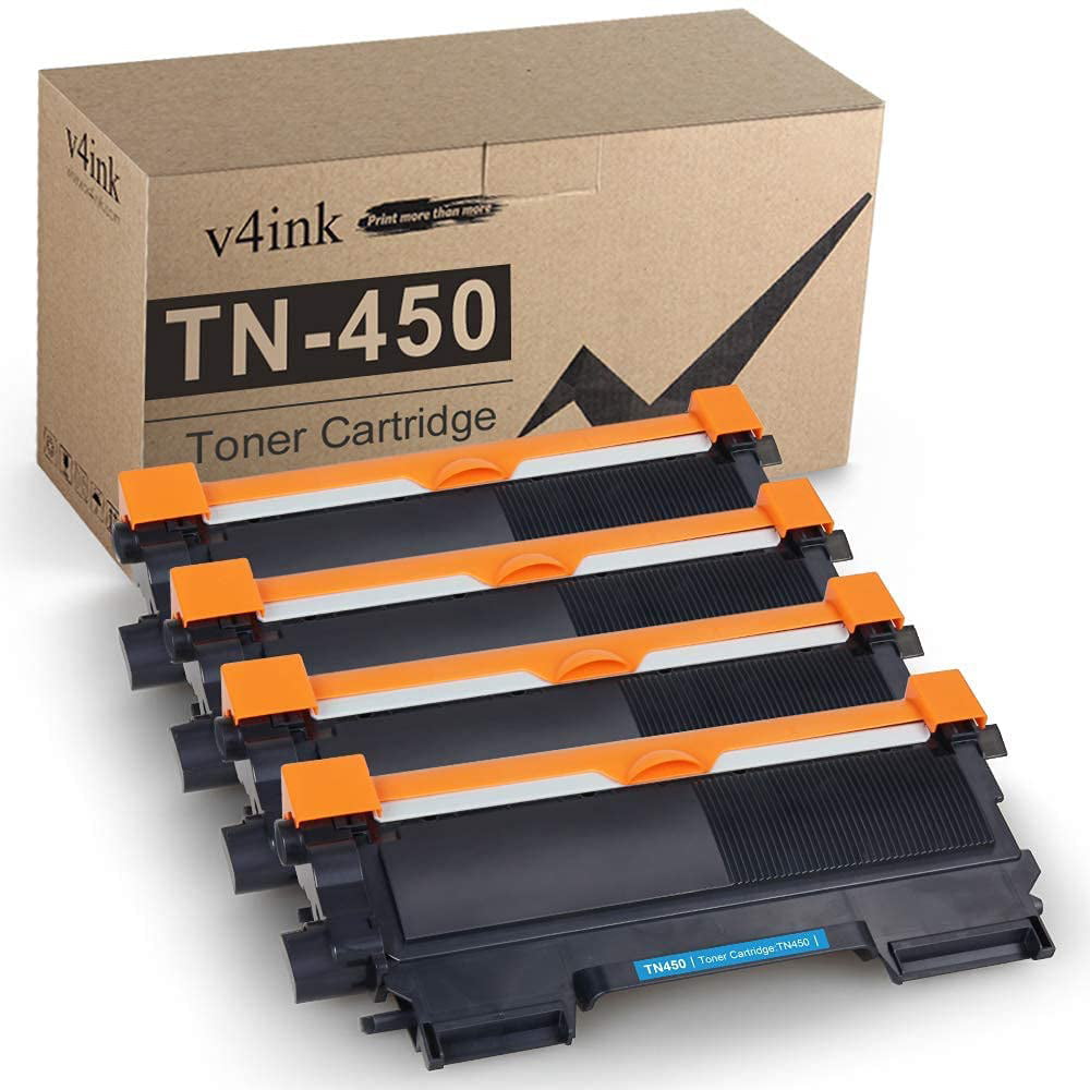 v4ink Compatible Toner Cartridge Replacement for Brother TN450 TN420 Black Toner Cartridge High Yield Use for HL-2240d HL-2270dw HL-2280dw MFC-7360n MFC-7860dw IntelliFax 2840 2940 Printer 2 Packs 