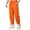 Orange, variant on Mens Casual Pants Elastic Waist Drawstring Summer Pocket Solid Color Pants Blue