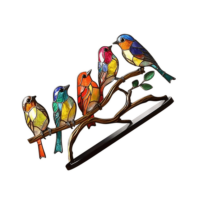 Home Desktop Living Room Wine Cabinet Office Colorful Exquisite Birds Series Ornaments Crafts
