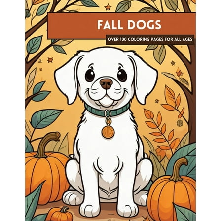 Fall Puppies Coloring Book, (Paperback)