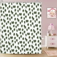 thumbnail image 6 of Winter Shower Curtain Green Christmas Tree Winter Snow Forest Bathroom Decor Teal Green Pine Tree Bath Curtain Winter Nature Scene Xmas Holiday Hooks Included 72X72IN, 6 of 6