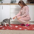 thumbnail image 3 of Red Christmas Snowflake Pattern Kitchen Rugs Sets Of 2,Anti Fatigue Kitchen Mat Rugs Non Slip Washable,Decorative Kitchen Floor Mats for Kitchen,Sink,Laundry,17"x30"+17"x47", 3 of 7