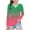 Green-03, variant on Ugoldhm Girls Fall Tops V Neck Gradient Long Sleeve Shirts Tunic Loose Fit Tees Sizes 3-13