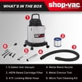 thumbnail image 4 of Shop-Vac 5 Gallon 2.0PHP Stainless Steel Ash Vac w/ Dolly, 4 of 16