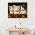 thumbnail image 2 of BCIIG Vintage Kitten Wall Art Cat Canvas Vintage French Animal  Cute Kitten Pictures Animal Portrait Prints Vintage Cat Artwork Kitten Wall Art Funny White Cat Painting  20x16in, 2 of 6