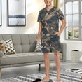 thumbnail image 7 of joogoo Men's Pajama Set Artistic Fish V-Neck Pj Shorts Set 2 Piece Loungewear Sleepwear XL, 7 of 7