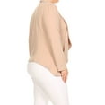thumbnail image 3 of Women's Casual Stretch Comfort Open Front Draped Blazer Jacket, 3 of 4