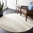 thumbnail image 2 of SAFAVIEH Manhattan Alvine Wavy Striped Area Rug, Ivory/Beige, 6' x 6' Round, 2 of 8