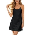 thumbnail image 3 of Bovxnpu Womens Nightgowns Sleepshirts Nightshirts Pajama Dress Spaghetti Strap Loose Loungewear Dress Sleepwear, 3 of 6