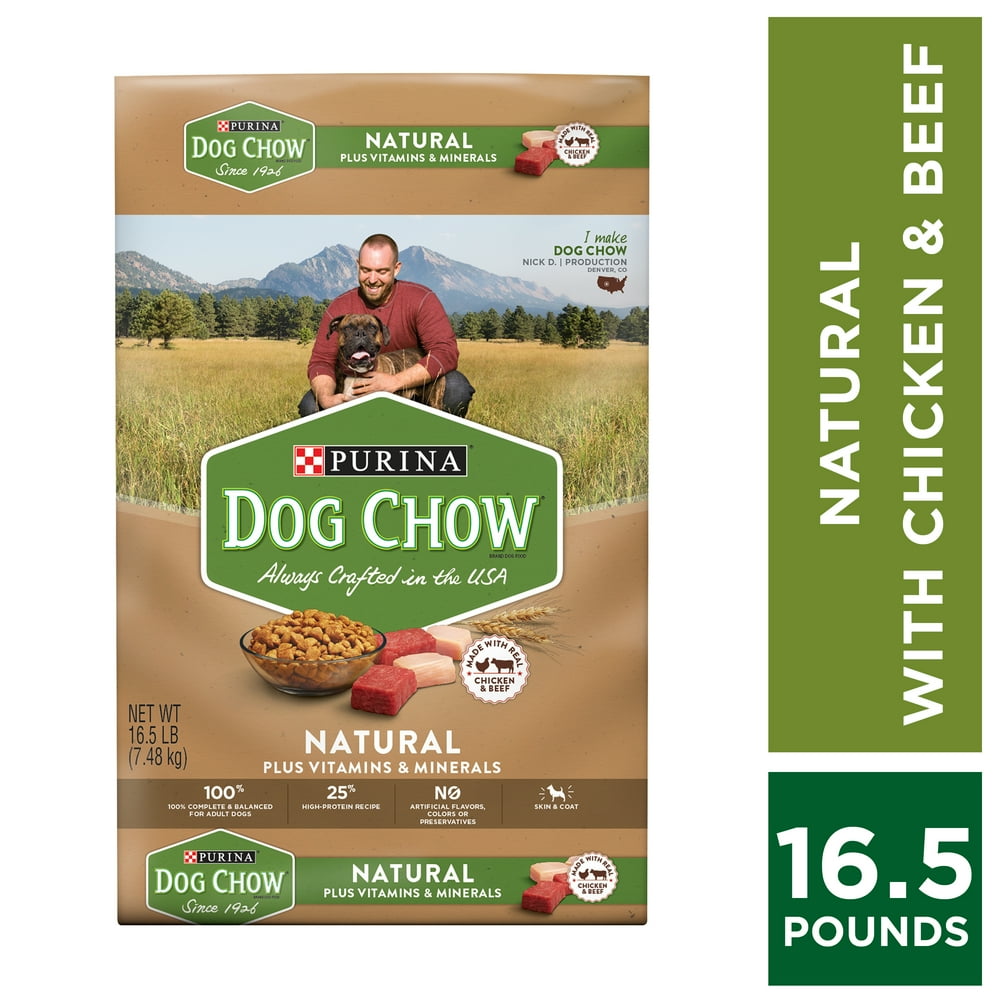 Purina Dog Chow Natural, High Protein Dry Dog Food, Natural, 16.5 lb. Bag