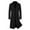 #Black, variant on DPTALR George Men's Notched Lapel Faux Woolen Overcoat，Mid Long Classy Cozy Trench Coat，Winter Single Breasted Warm Jacket,Black,Big and Tall Men XXL