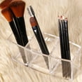 thumbnail image 5 of Cosmetic Brush Holder 3 Slots Pencil Organizer Acrylic Desktop Eyeliner Makeup Tool Storage Case, 5 of 10