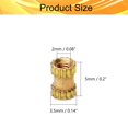 thumbnail image 2 of Wekity M2x5mm Female Thread Knurled Nuts,Hx3.5mm OD Brass Threaded Insert Embedment Nuts Hydraulic Welded Joint Injection Molding Assortment Kit for 3D Printing Injection Molding 80PCS-0621, 2 of 5