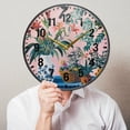 thumbnail image 6 of Yayeee Wall Clock Battery Operated 9.5" Silent Quartz Non-Ticking for Living Room Decor, Vibrant Flowers, 6 of 8