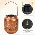thumbnail image 5 of PPgejGEK Butterfly Hummingbird Solar Lantern Outdoor Waterproof Hanging LED Light Metal Decorative for Yard Patio Tabletop Garden Decor Bronze Finish Iron Material, 5 of 6