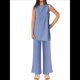 thumbnail image 3 of Conjunto de Dos Piezas para Mujer, Verano 2025, Camiseta Holgada Informal con Pantalones Anchos, Chándal A Juego. Azul XL, 3 of 7