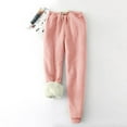 thumbnail image 2 of MeetoTime Winter Fleece Lined Sweatpants for Women Wide Leg Elastic High Waisted Pants Soft Warm Cinch Bottom Jogger Pants, 2 of 5
