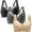 Assortative C, variant on 34B Bras for Women 3 Pack Women's All Day Comfort Bra, No Wire Jacquard and Mesh Light Padded Bra B 34B