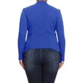 thumbnail image 4 of Women's Plus Size Casual Long Sleeves Open Front Solid Office Work Wear Blazer Jacket, 4 of 6