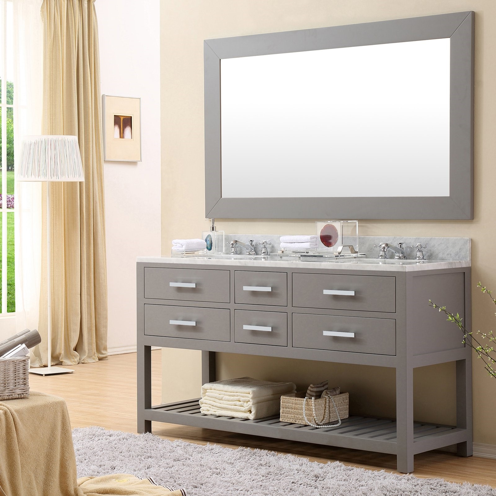 Water Creation Madalyn 60 In Double Bathroom Vanity Walmartcom Walmartcom