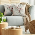 thumbnail image 5 of Ambesonne Minimal Flowers Throw Pillow Cover 2 Pack, Wildflowers Meadow, 20", Blush Ivory Sage Green, 5 of 7
