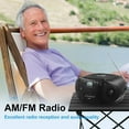 thumbnail image 4 of Amazup CD Player, CD Cassette Player Combo with Bluetooth, AM/FM Radio,Stereo Sound with Remote Control,AUX/USB Drive,Tape Recording,AC/DC Powered,Headphone Jack for Home,Senior,Child, 4 of 10