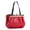 Big Red, variant on Women's Vintage Top Grain Oil Wax Leather Kiss-Lock Coin Purse with Hand Strap, Black