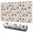 White Halloween Pumpkin, variant on Long Mouse Pads for Desk,White Halloween Skull Pumpkin Spider Desk Mats on Top Of Desks, Desk Mouse Pad Extra Large with 3mm Non-Slip Base and Stitched Edge for Gaming,Work,Home 31.5"x11.8"