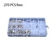 thumbnail image 5 of Kenally Terminales de conector de cable y de 270 Uds., conectores de pala impermeables resistentes al desgaste, alicates de tope de altavoz, Suministros de soldadura Plata Kenally TO010191-01, 5 of 6