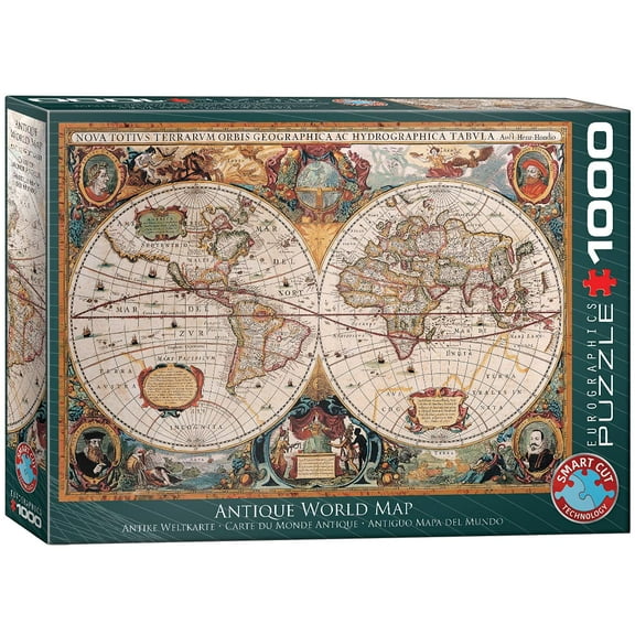 Eurographicspuzzles - Antique World Map - Jigsaw Puzzle - 1000 Pieces