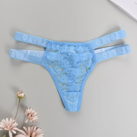 Panties for Women Lightweight Lace Breathable Thong Cotton Comfortable Midriff Openwork Brief Comfort Invisibles Panties