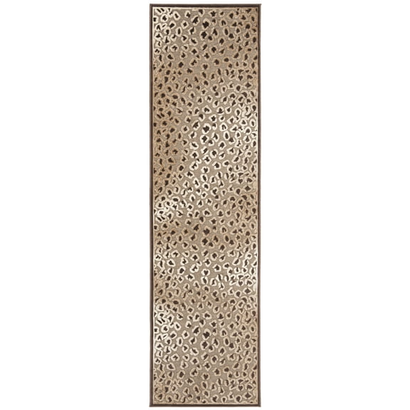 SAFAVIEH Paradise Ronnie Bordered Runner Rug, Beige/Brown, 2'2" x 8'
