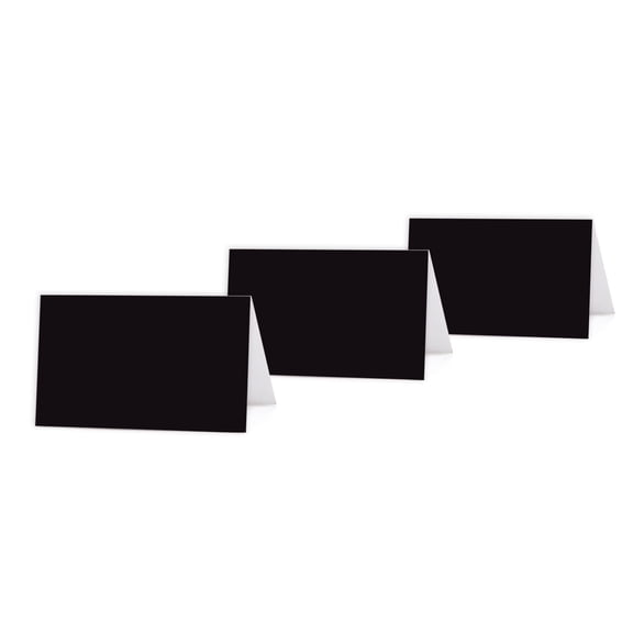 Koyal Wholesale Black Tent Printable Place Cards, 20-Pack for Events