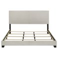 thumbnail image 4 of Dorian Fabric Upholstered Eastern King Panel Bed Cream, 4 of 8