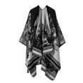 thumbnail image 1 of Aocisk Grande Cape Tricotée pour Femmes Chaude Automne Hiver Mode Châle Gris A, 1 of 2