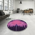 thumbnail image 4 of Ahgly Company Machine Washable Indoor Rectangle Transitional Crimson Purple Area Rugs, 4' x 6', 4 of 7