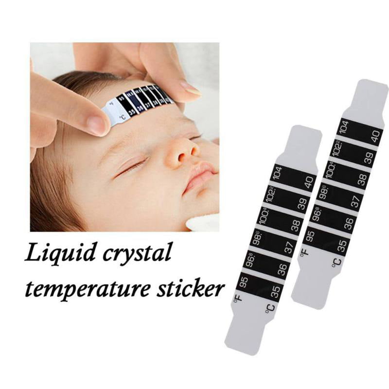 2x Baby Kids Adults Forehead Strip Head Thermometers Fever Reusable Reads TestCA 