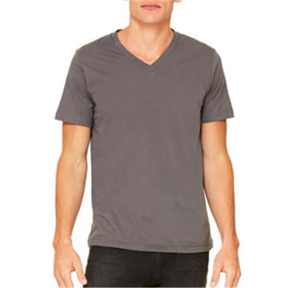 Canvas 3005 Unisex Jersey Short-Sleeve V-Neck T-Shirt - Asphalt - 3XL