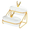 thumbnail image 1 of Lipstore Dried Fruit Dish Platter Appetizer Serving Tray for Candy Dried Fruits Snack 2 layer, 1 of 8